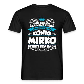 Mirko Name Design - Männer T-Shirt - Schwarz - Vorne - AI Model Male 178 light (178cm)