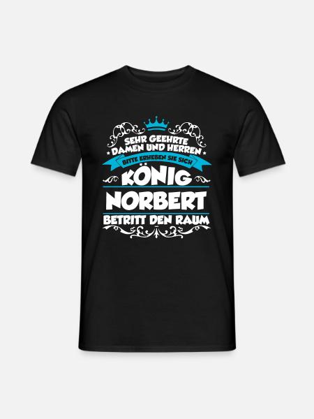 Norbert Name Design - Männer T-Shirt - Schwarz
