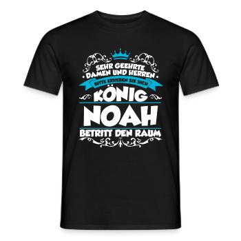 Noah Name Design - Männer T-Shirt - Schwarz - Vorne - AI Model Male 178 light (178cm)