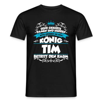 Tim Name Design - Männer T-Shirt - Schwarz - Vorne - AI Model Male 178 light (178cm)