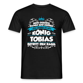 Tobias Name Design - Männer T-Shirt - Schwarz - Vorne - AI Model Male 178 light (178cm)