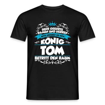 Tom Name Design - Männer T-Shirt - Schwarz - Vorne - AI Model Male 178 light (178cm)