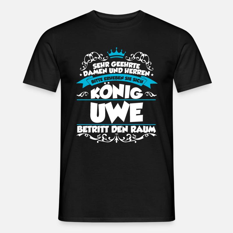 Uwe Name Design - Männer T-Shirt - Schwarz