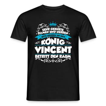 Vincent Name Design - Männer T-Shirt - Schwarz - Vorne - AI Model Male 178 light (178cm)
