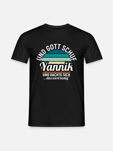 Yannik - Männer T-Shirt - Schwarz