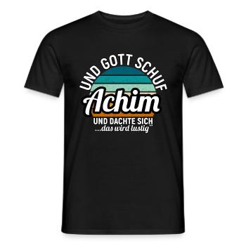 Achim - Männer T-Shirt - Schwarz - Vorne - AI Model Male 178 light (178cm)