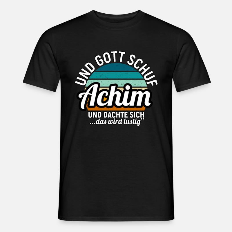Achim - Männer T-Shirt - Schwarz