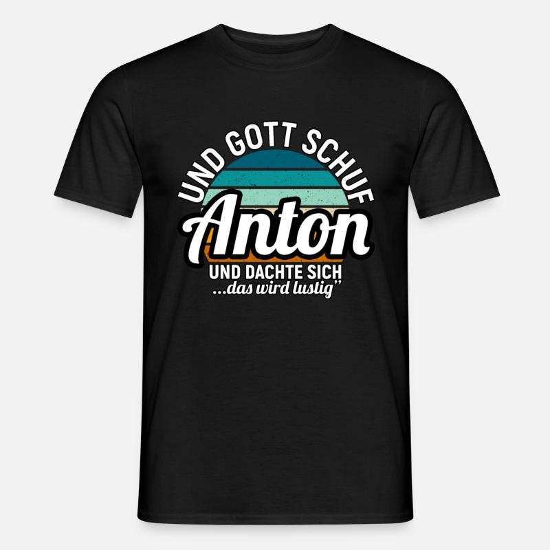Arne - Männer T-Shirt - Schwarz