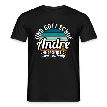 Andreas - Männer T-Shirt - Schwarz - Vorne - AI Model Male 178 light (178cm)