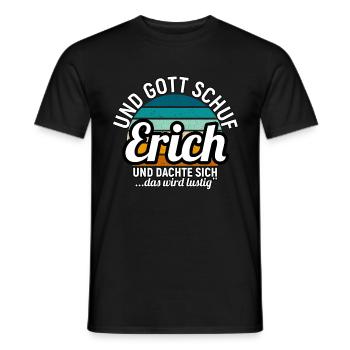 Ernst - Männer T-Shirt - Schwarz - Vorne - AI Model Male 178 light (178cm)