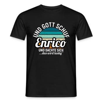 Eric - Männer T-Shirt - Schwarz - Vorne - AI Model Male 178 light (178cm)