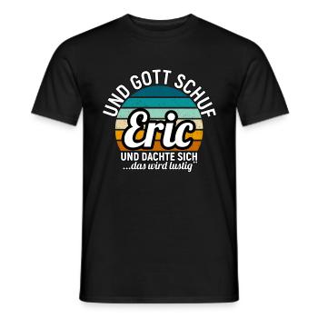 Erik - Männer T-Shirt - Schwarz - Vorne - AI Model Male 178 light (178cm)