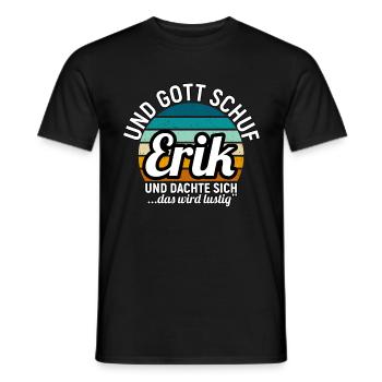 Erwin - Männer T-Shirt - Schwarz - Vorne - AI Model Male 178 light (178cm)