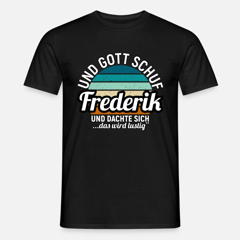 Frederik - Männer T-Shirt - Schwarz