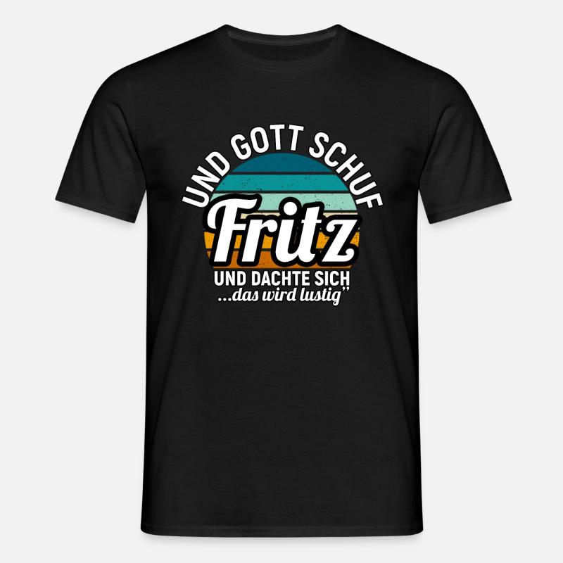 Fritz - Männer T-Shirt - Schwarz