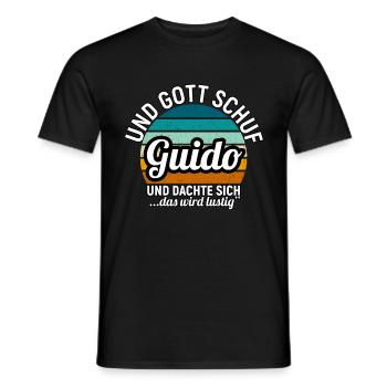 Guido - Männer T-Shirt - Schwarz - Vorne - AI Model Male 178 light (178cm)