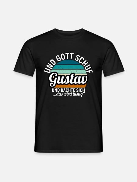 Gustav - Männer T-Shirt - Schwarz