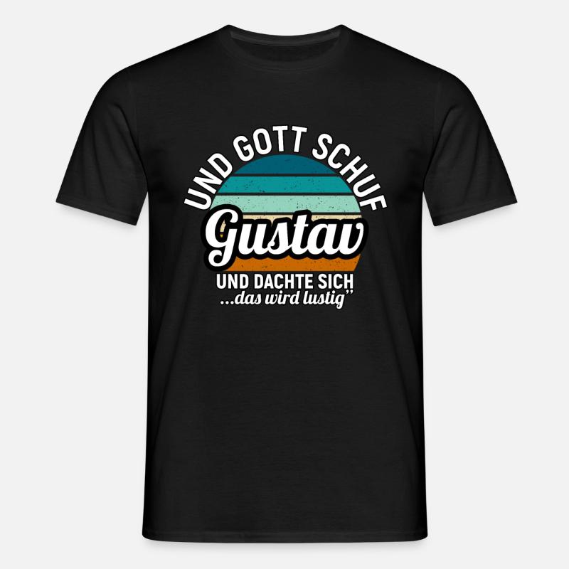 Gustav - Männer T-Shirt - Schwarz
