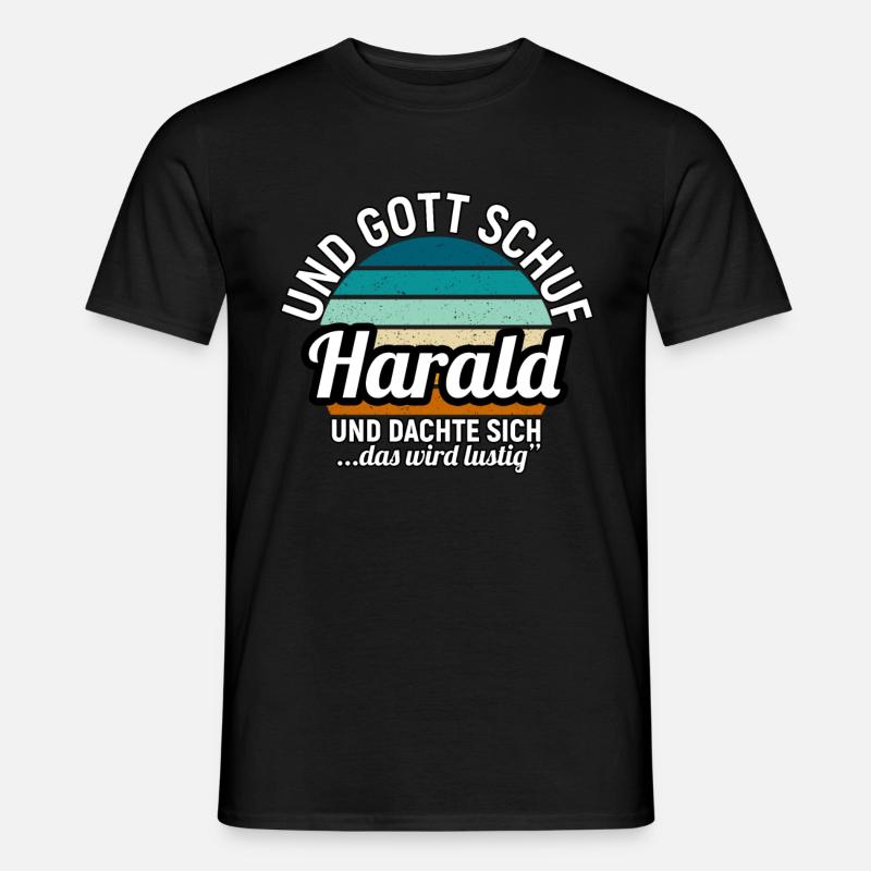 Harald - Männer T-Shirt - Schwarz