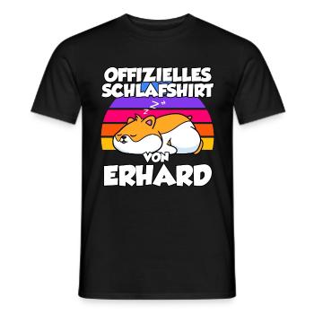 Offizielles Schlafshirt Von Erhard - Männer T-Shirt - Schwarz - Vorne - AI Model Male 178 light (178cm)