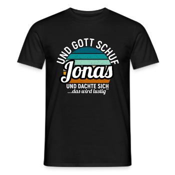 Jonas - Männer T-Shirt - Schwarz - Vorne - AI Model Male 178 light (178cm)