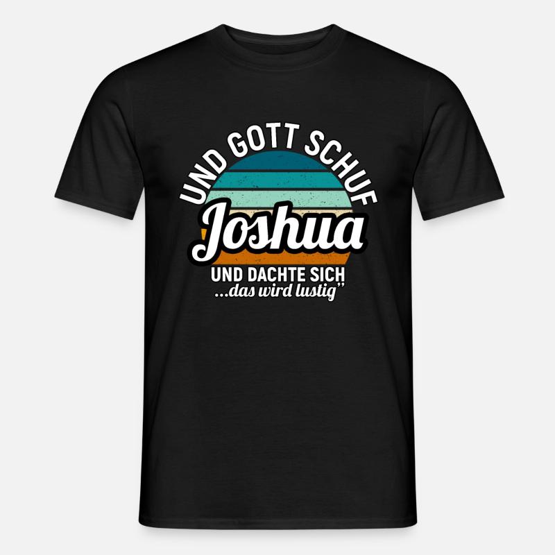 Joshua - Männer T-Shirt - Schwarz
