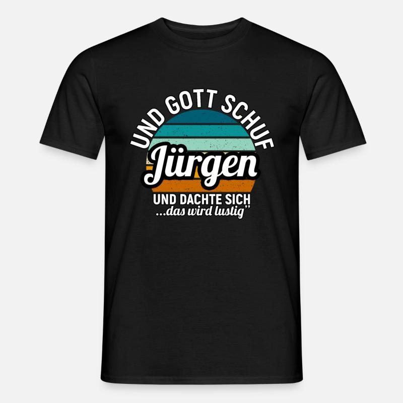 Jürgen - Männer T-Shirt - Schwarz