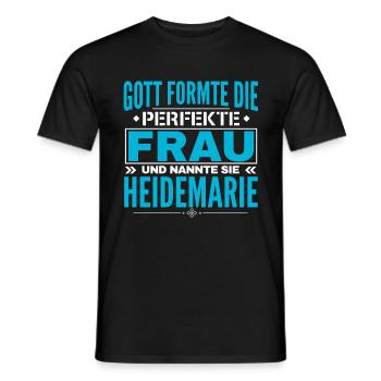 Heidemarie Name Design - Men's T-Shirt - black - Front - AI Model Male 178 light (178cm)