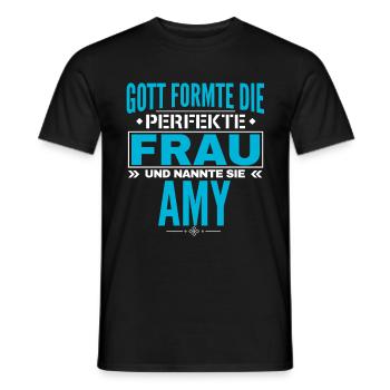Amy Name Design - Men's T-Shirt - black - Front - AI Model Male 178 light (178cm)