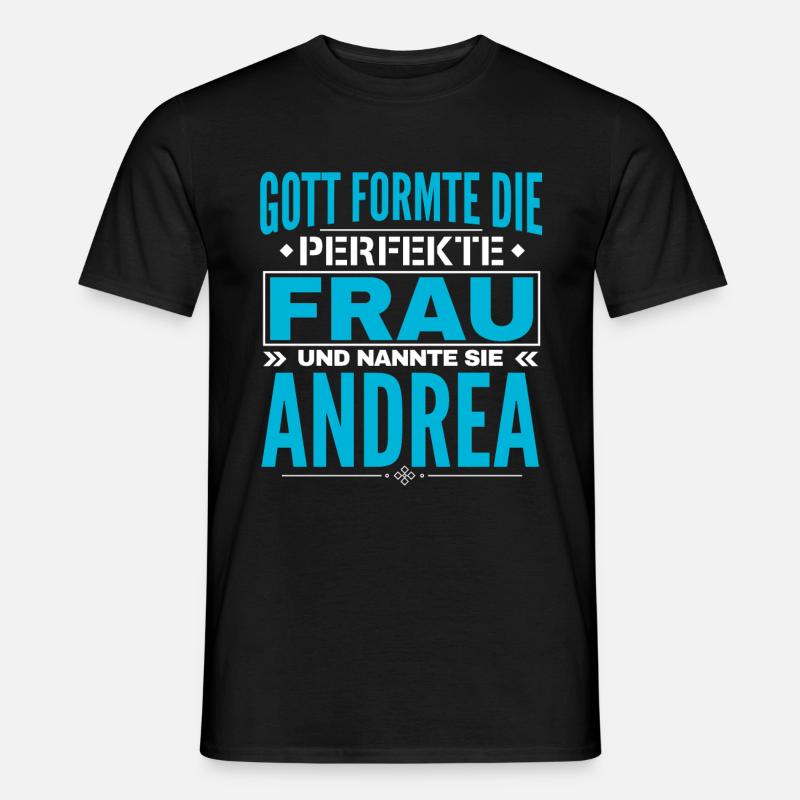 Andrea Name Design - Männer T-Shirt - Schwarz