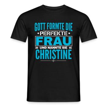 Christine Nom Design - T-shirt homme - noir - Devant - AI Model Male 178 light (178cm)