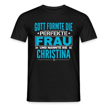 Christina Nom Design - T-shirt homme - noir - Devant - AI Model Male 178 light (178cm)