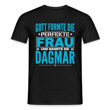 Dagmar Name Design - Männer T-Shirt - Schwarz - Vorne - AI Model Male 178 light (178cm)