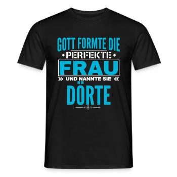 Dörte Name Design - T-shirt homme - noir - Devant - AI Model Male 178 light (178cm)
