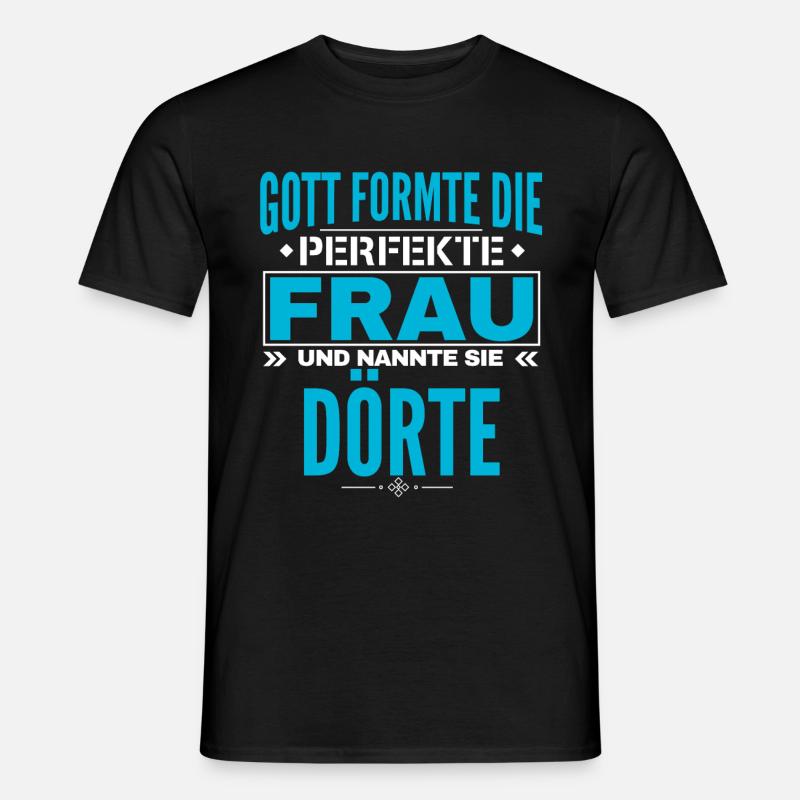 Dörte Name Design - Männer T-Shirt - Schwarz