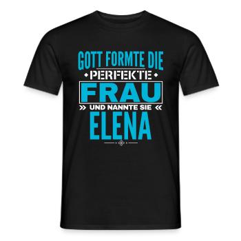 Elena Name Design - Men's T-Shirt - black - Front - AI Model Male 178 light (178cm)