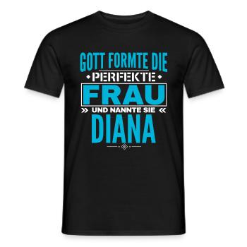 Diana Name Design - Men's T-Shirt - black - Front - AI Model Male 178 light (178cm)