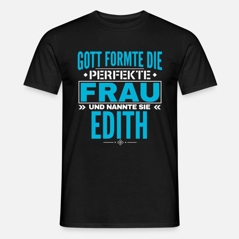 Edith Name Design - Männer T-Shirt - Schwarz