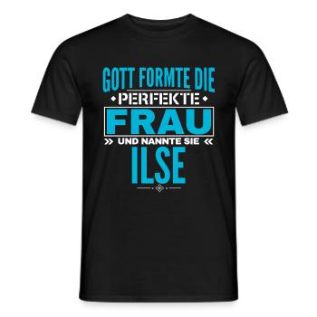 Ilse Name Design - Männer T-Shirt - Schwarz - Vorne - AI Model Male 178 light (178cm)