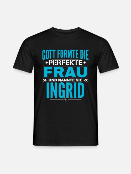 Conception du nom d’Ingrid - T-shirt homme - noir