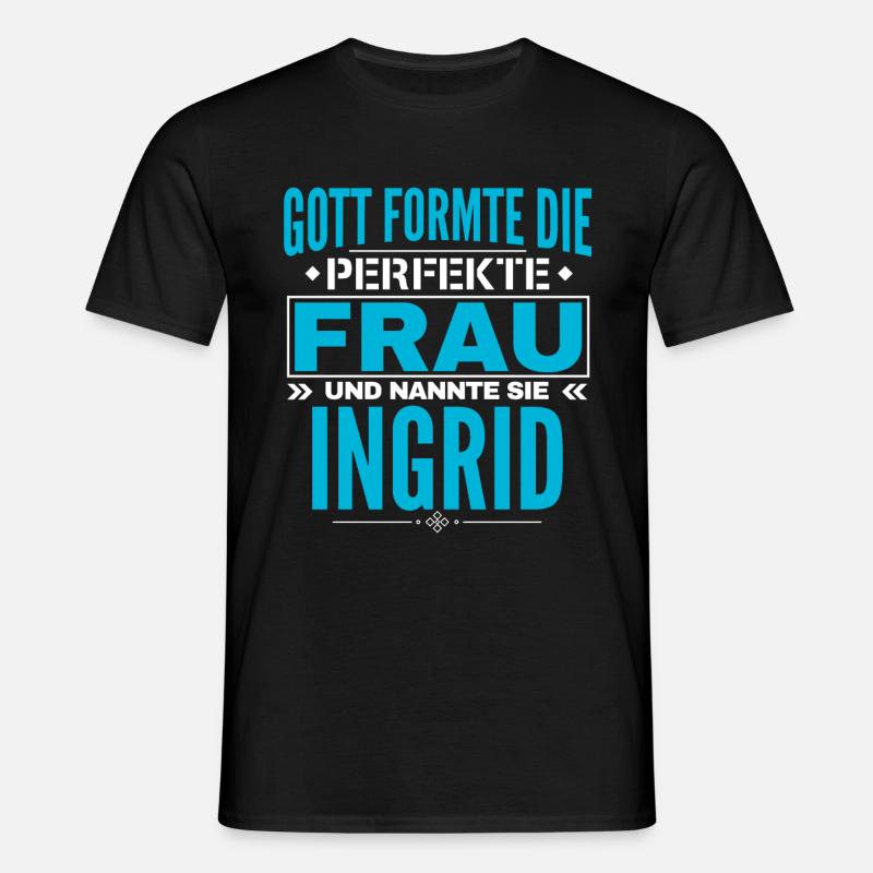 Conception du nom d’Ingrid - T-shirt Homme - noir