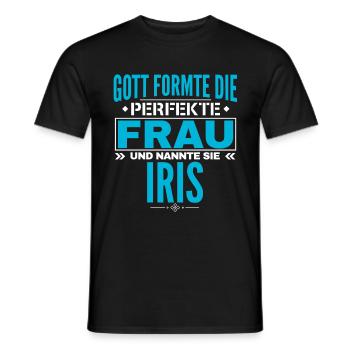 Iris Name Design - Männer T-Shirt - Schwarz - Vorne - AI Model Male 178 light (178cm)