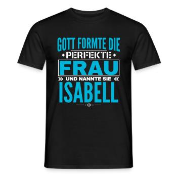 Isabell Name Design - Men's T-Shirt - black - Front - AI Model Male 178 light (178cm)