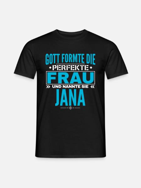 Jana Name Design - Männer T-Shirt - Schwarz