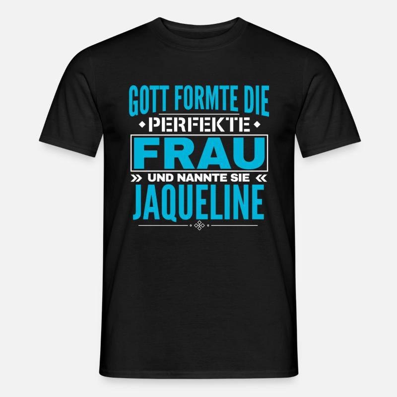 Jaqueline Name Design - Männer T-Shirt - Schwarz