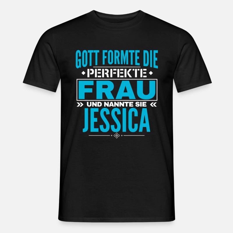 Jessica Name Design - Männer T-Shirt - Schwarz