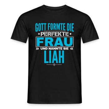 Liah Name Design - Men's T-Shirt - black - Front - AI Model Male 178 light (178cm)
