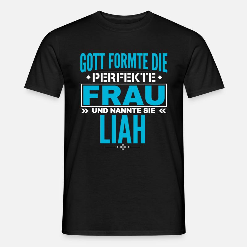 Liah Name Design - Männer T-Shirt - Schwarz