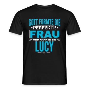 Conception du nom de Lucy - T-shirt homme - noir - Devant - AI Model Male 178 light (178cm)