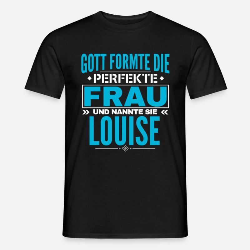 Louise Name Design - Männer T-Shirt - Schwarz